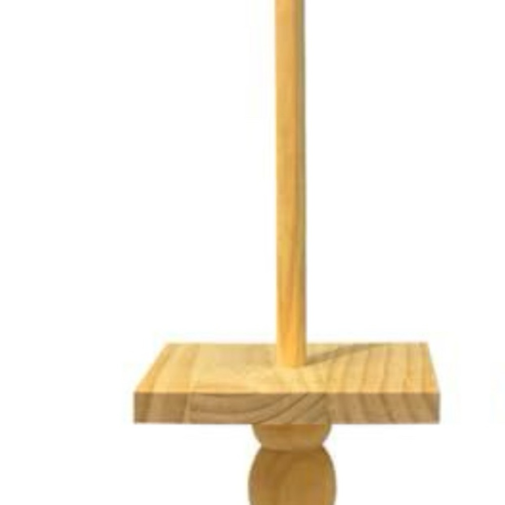 Unfinished Natural Wood Tiered Display Stand - Picture 4 of 7